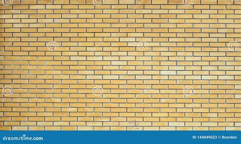 Empty Vintage Yellow Brick Wall Texture Building Facade With Grunge