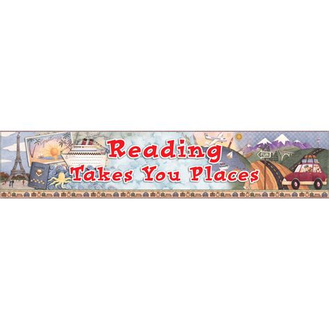 Reading Takes You Places Banner From Debbie Mumm Tcr4533 Teacher