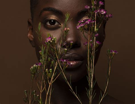 Beauty • Dark Skin Model • Floral Body Photography Photography Inspo Editorial Photography