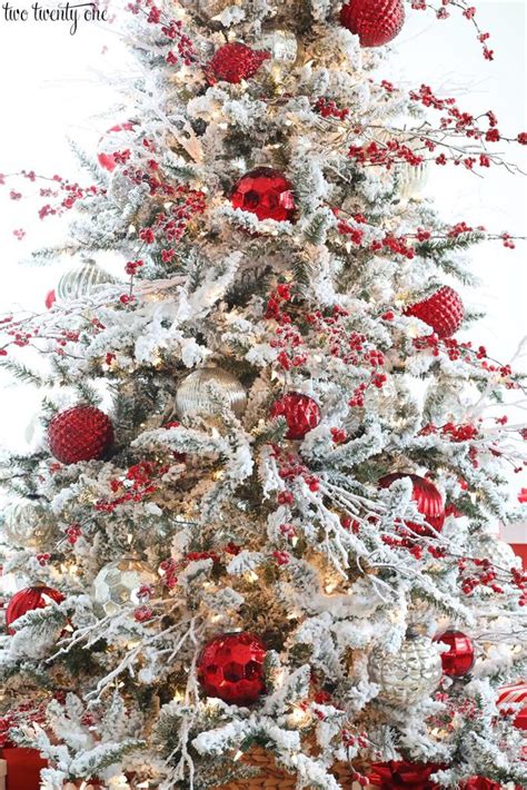 Decorated Flocked Christmas Tree