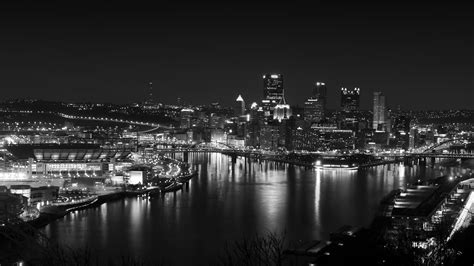 Mh20 Pittsburgh Dark Skyline Night Cityview Nature