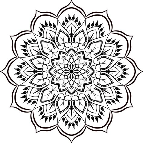Mandala Pattern Flower Black White Free Image From