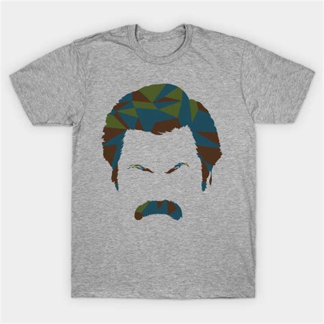 Ron Swanson Mustache Graphic Parks And Rec T Shirt Teepublic