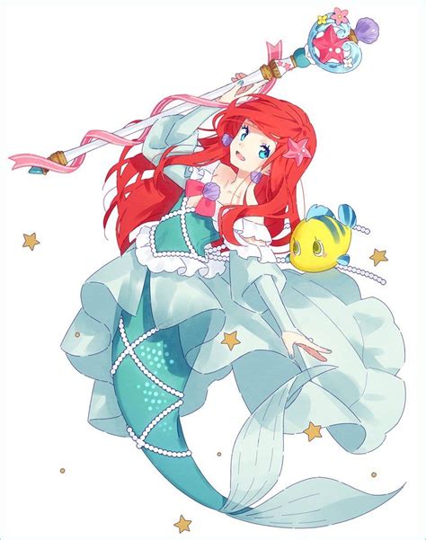 Anime Mermaid Disney Princess Drawings Disney Fan Art