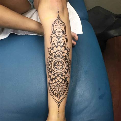 20 Mandala Shin Tattoo Sylviahelga