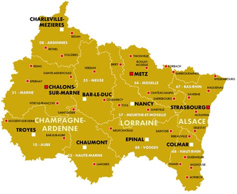 Région Grand Est Carte Carte