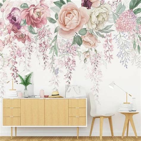 Custom Wallpaper Mural Roses Fashion Floral Wallcovering Bvm Home