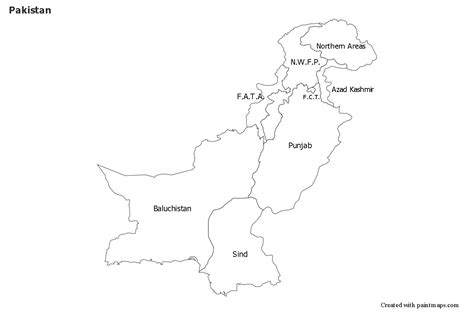 Mapas De Muestra Para Pakistán Blanco Negro Mapas Blanco Y Negro