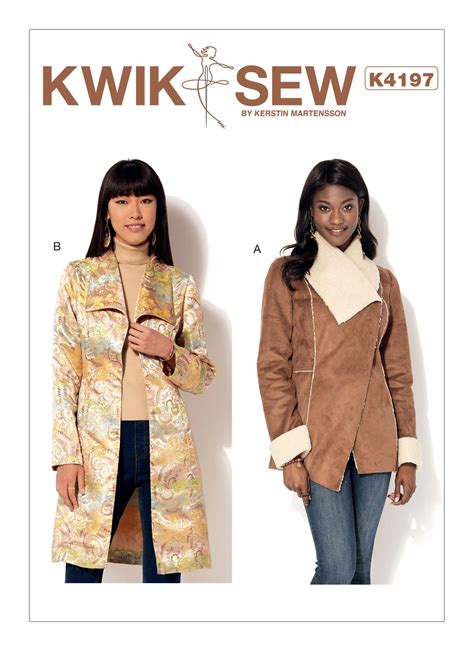 Quick Sew Patterns Kwik Sew Misses Shawl Collar Jacket And Coat Figswoodfiredbistro Com