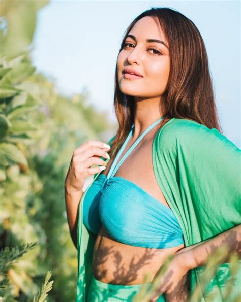 Sonakshi Sinha Aces Beach Fashion In Her Bold Bikini Top And Flared