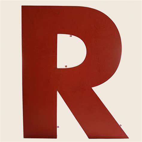 Giant Reclaimed Metal Letter R Vintage Matters