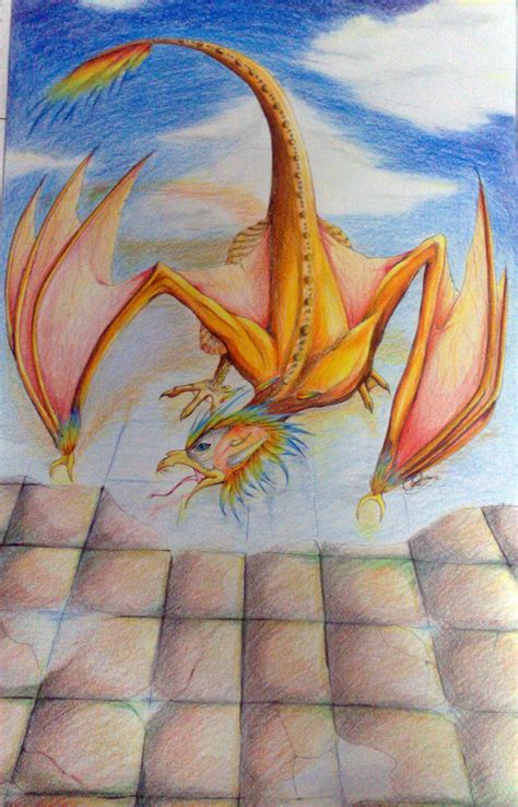 Old Drawing Angry Orange Parrot Dragon By Kanzenatsume On Deviantart