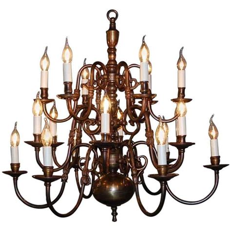 Large 19th Century Brass Chandelier 18 Lights At 1stdibs