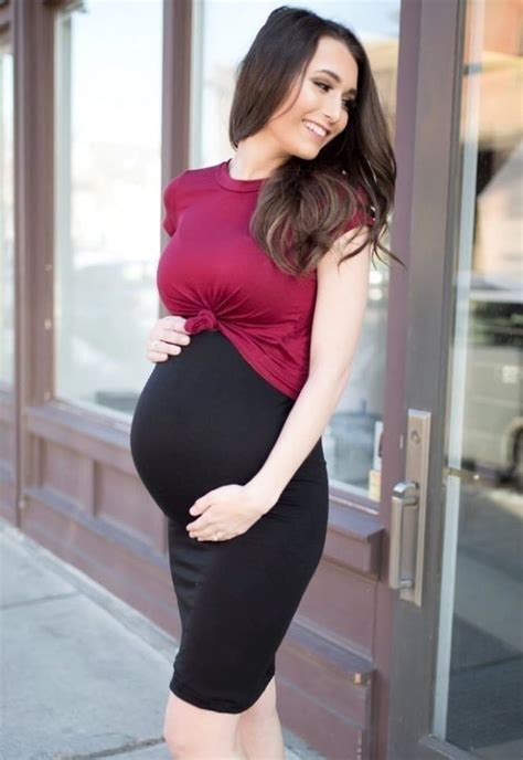 Casual Maternity Tee Crop Style Sexy Mama Maternity