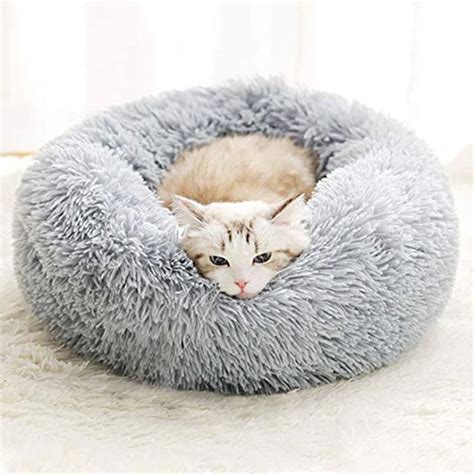 Calming Cats House Donut Pet Beds Round Cat Bed For Cats Lounger