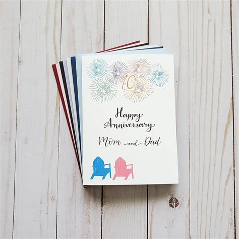 Happy Anniversary Card For Parents Happy Anniversary Card For Etsy