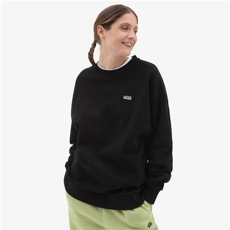 vans comfycush crew kadın siyah sweatshirt kadin sweatshirt superstep