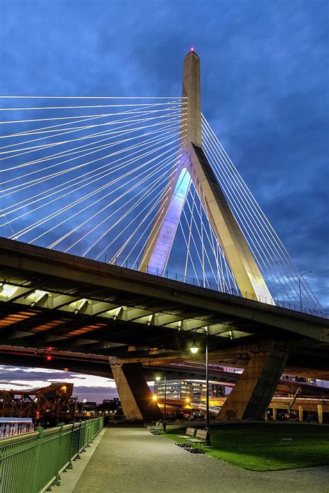 Leonard p zakim bunker hill memorial bridge. Leonard P. Zakim Bunker Hill Memorial Bridge Photograph by ...