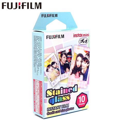 New Fujifilm 10 Sheets Instax Mini Stained Glass Instant Film Photo