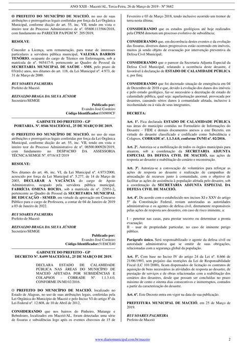 Decreto Oficializa Estado De Calamidade Pública Em Três Bairros De Maceió Alagoas 24 Horas