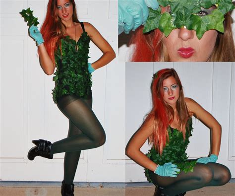 A Woman Dressed Up As A Fairy With Red Hair And Green Leaves On Her Head