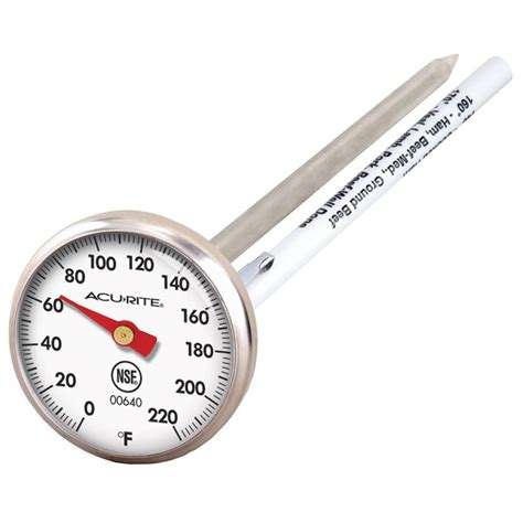 Acurite Nsf Stainless Steel Instant Read Meat Thermometer 00640