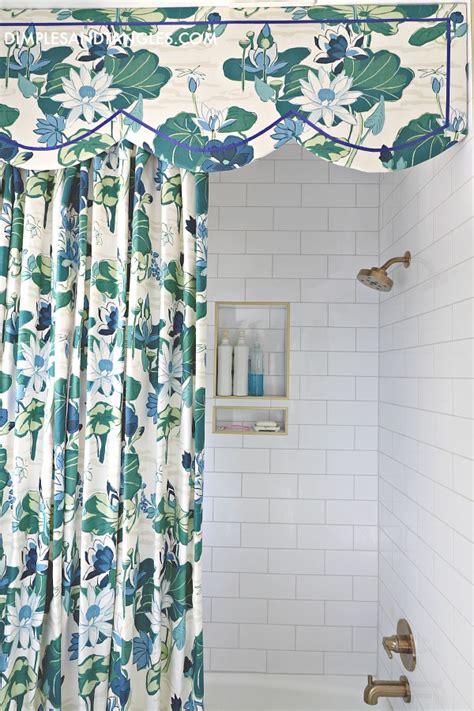 Diy Shower Curtain And Cornice Board Tutorial Dimples And Tangles
