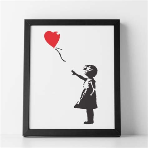 Craftstar Banksy Balloon Girl Stencil Urban Graffiti Art Template A4