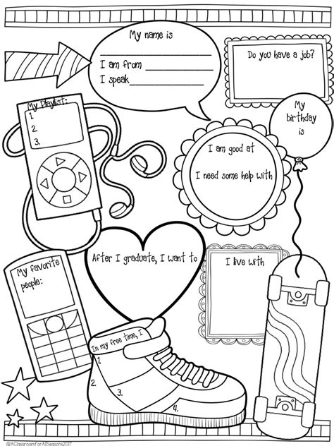 Getting To Know You Worksheets For Elementary Students