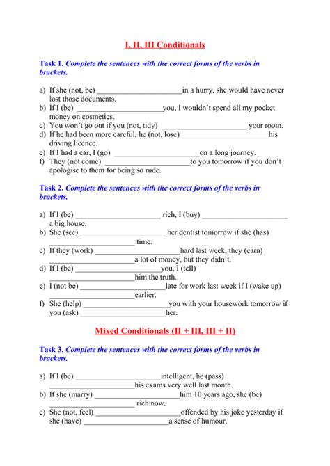Mixed Conditionals Type 2 And 3 Exercises Pdf Exercise Poster