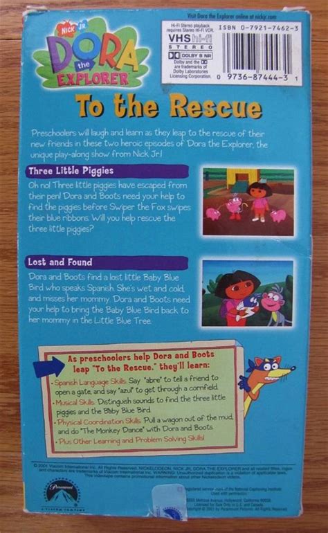 We did not find results for: Nick Jr Dora The Explorer to The Rescue VHS Video | eBay