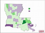 Louisiana County Population Change Map Free Download