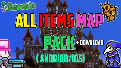 Terraria All Items Map Pack Total Of 5 Worlds Youtube