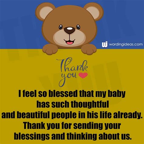 Thank You Messages For Newborn Baby Wishes Wording Ideas