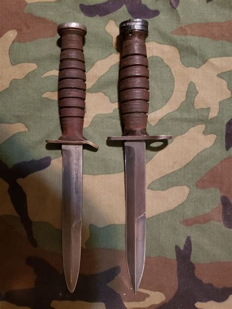 Us M3 Fighting Knife And M4 Bayonet Both Manufactured By Camillus