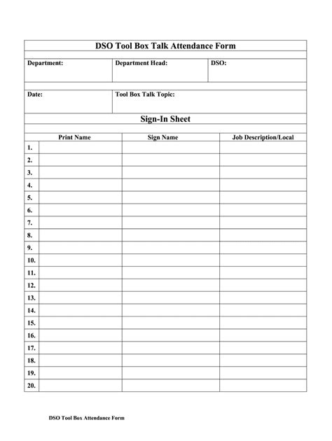 General Construction Safety Form Toolbox Talks Printable Free Plmbangkok