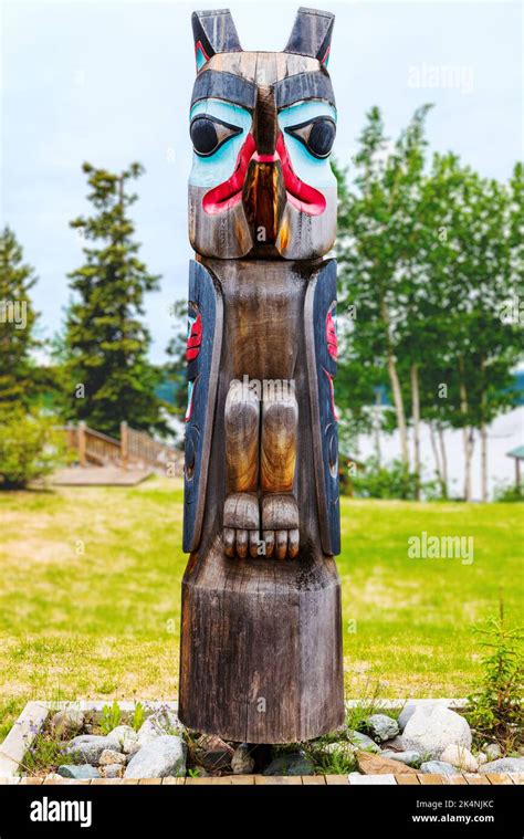 Totem Poles Teslin Tlingit Heritage Centre Center Teslin Yukon