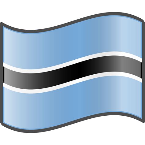 Flag Of Botswana The Symbol Of Water Source And Farming