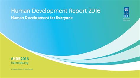 Human Development Report 2016 ‘human Development For Everyone Youtube