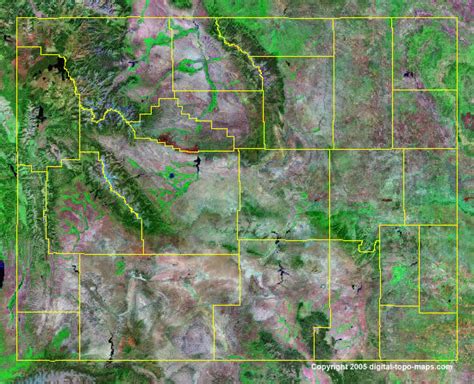 Wyoming Elevation Map