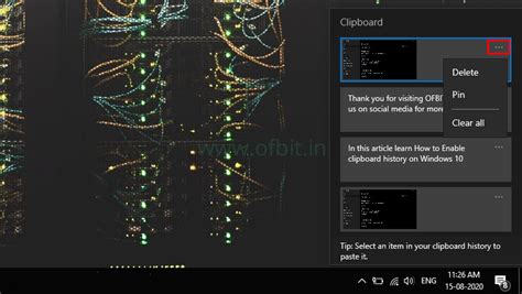How To Enable And View Clipboard History On Windows 10 Ofbit