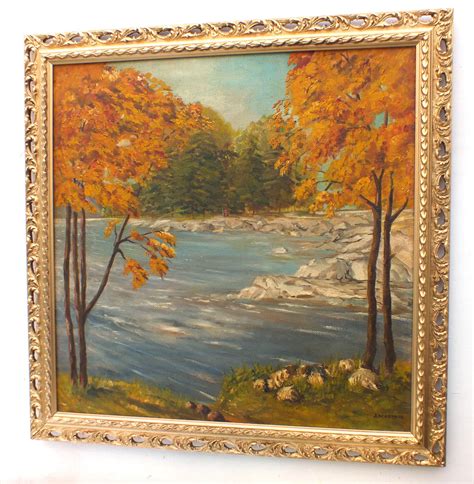 Glen Orchy Autumn River Landscape Oil Painting Framed Gallerythane