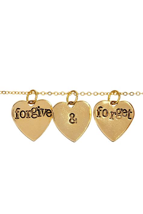 Forgive And Forget Necklace Gold Jewelry Forgive And Forget Necklace