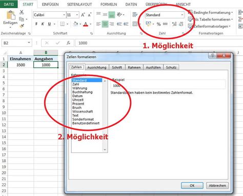 Formate In Excel Währungen Datum Zahlen Und Co Excel Tutorial