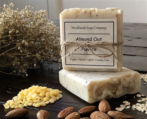 Almond Oat And Pumice Vegan Exfoliating Soap Vegan Soap Handmade