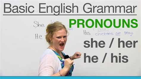 Basic English Grammar Pronouns She Her He His He His Him