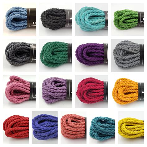 hemp bondage rope multi colors shibari 6mm mature etsy