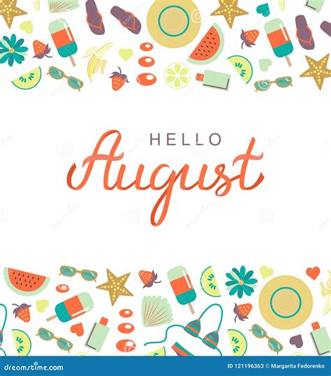 August Border Clip Art