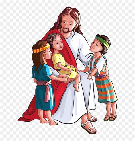 Child Bible Depiction Of Jesus Clip Art Jesus And Children Free