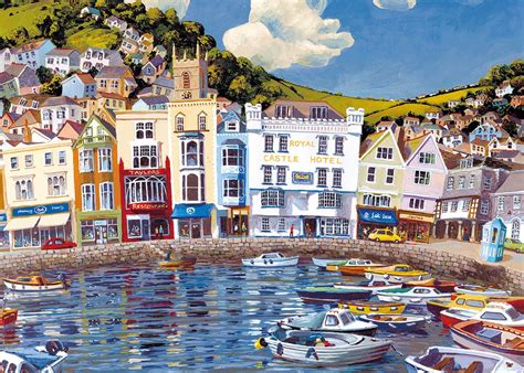 Gibsons Dartmouth Harbour Boat Float Jigsaw Puzzle 1000 Pieces Puzzle